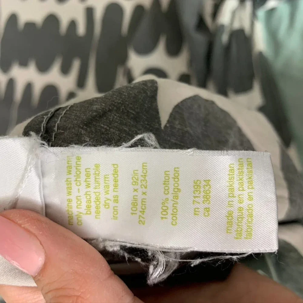 West Elm King Totem Duvet Cover Modern Rare